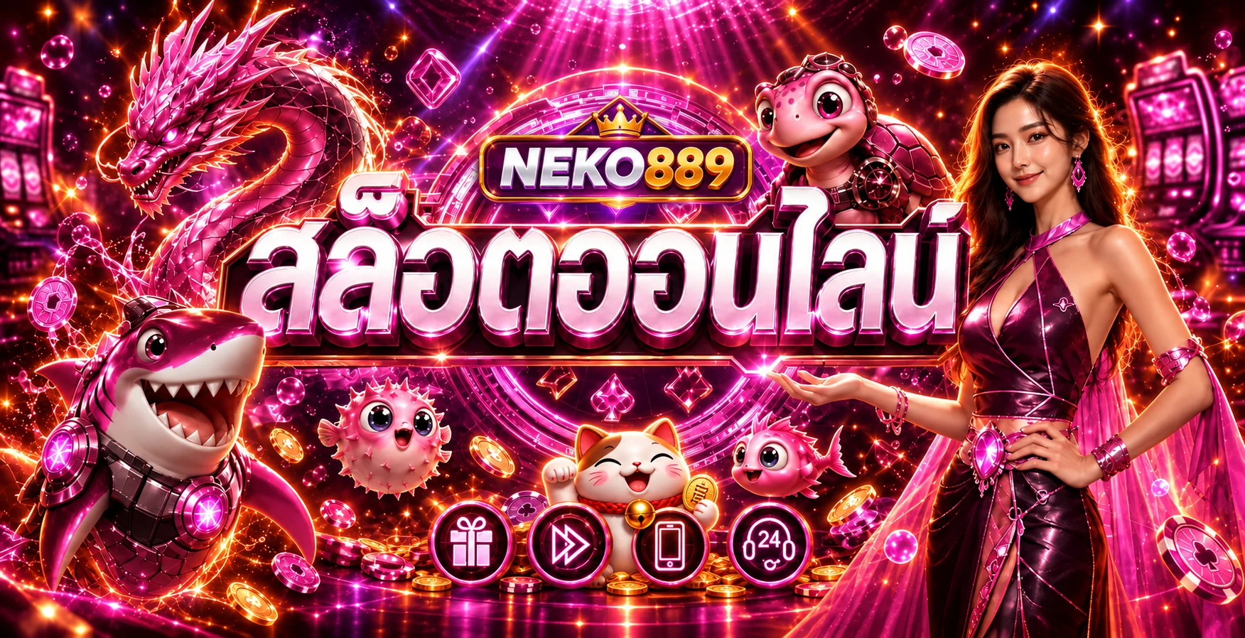 ภาพรวมสล็อตออนไลน์ NEKO889 และคาแรกเตอร์เกม